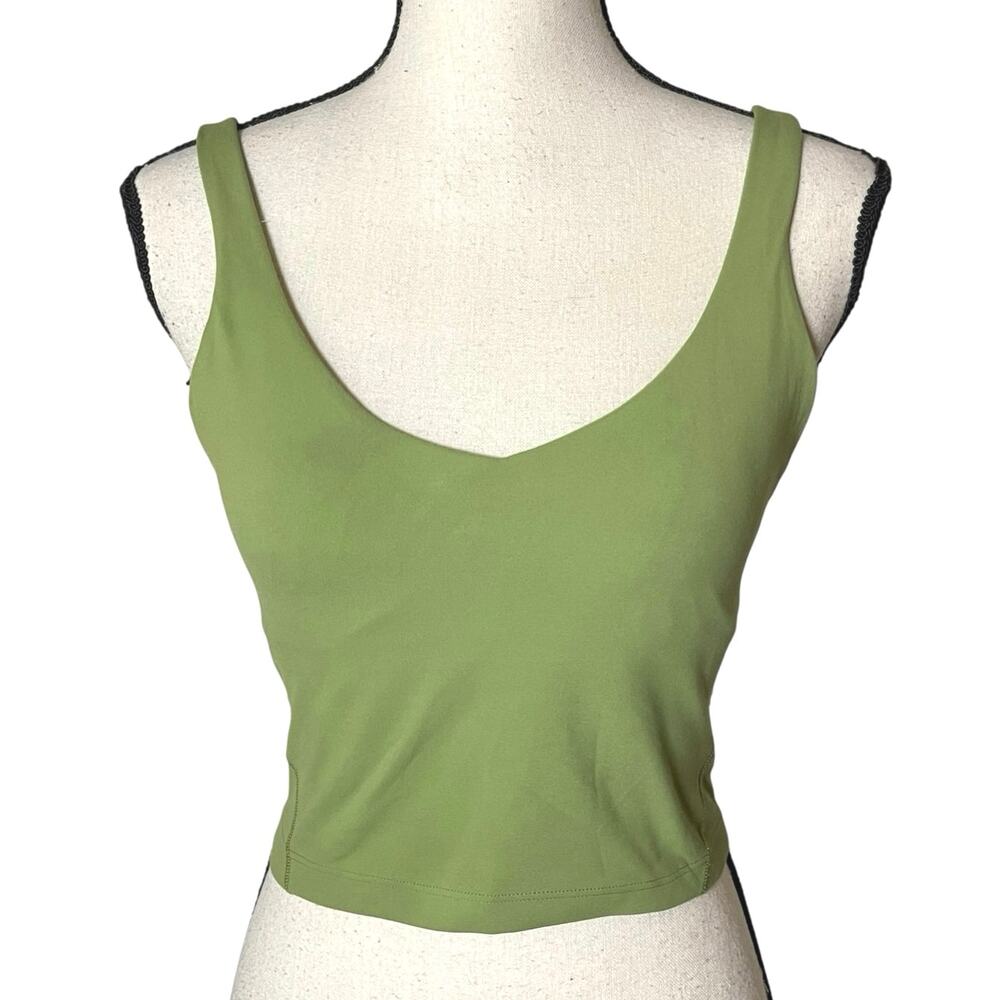 Lululemon Align Tank Foliage Green Size 6 V-Neck Cropped Nulu Athleisure